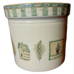 Vtg Pfaltzgraff Nature Wood Kitchen Canister Planter Serving Dish Crock
